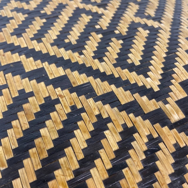 Tan Vintage Double Happiness 3 Tier Woven Wedding Tiffin Basket For Sale - Image 8 of 12