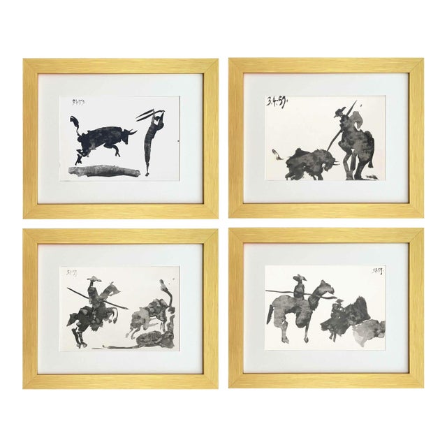 Pablo Picasso Set of Four Framed Toros Y Toreros For Sale
