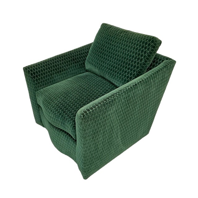 Elegant and inviting, this Kravet Denham swivel lounge chair features club chair–inspired proportions. Upholstered in...