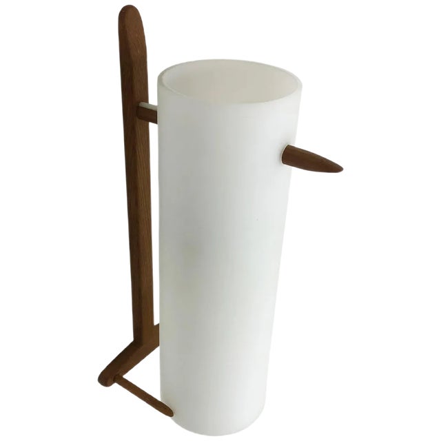 Teak and Glass Wall Sconce by Uno & Östen Kristiansson for Luxus, Sweden For Sale