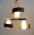 Mid-Century Modern Italian Teak and Glass Chandelier, 1960s For Sale - Image 10 of 18