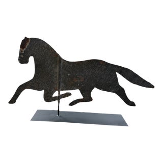 19th-Century Flat Sheet-Iron Running Horse Weathervane, American Folk Art, Ca. 1870–1900 For Sale