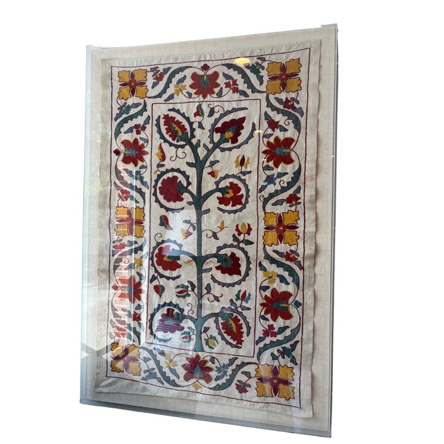 Abstract Hand Embroidered Turkish Tapestry For Sale - Image 3 of 3