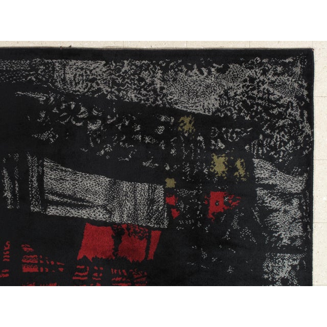 An exceptional rug made in Aubusson, by Maurice André, France 1950. This Post-modern, Forme-Libre, Geometrical...