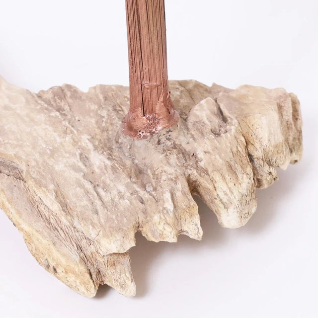 Metal Copper and Stone Tree Sculpture For Sale - Image 7 of 8