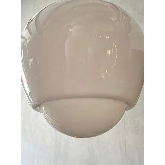 Czech Opaline Pendant Light by Napako, 1960s For Sale - Image 6 of 9