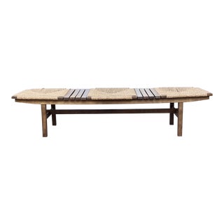 1960s Japanese Modernist Slat Bench by Afm Quality Furniture For Sale