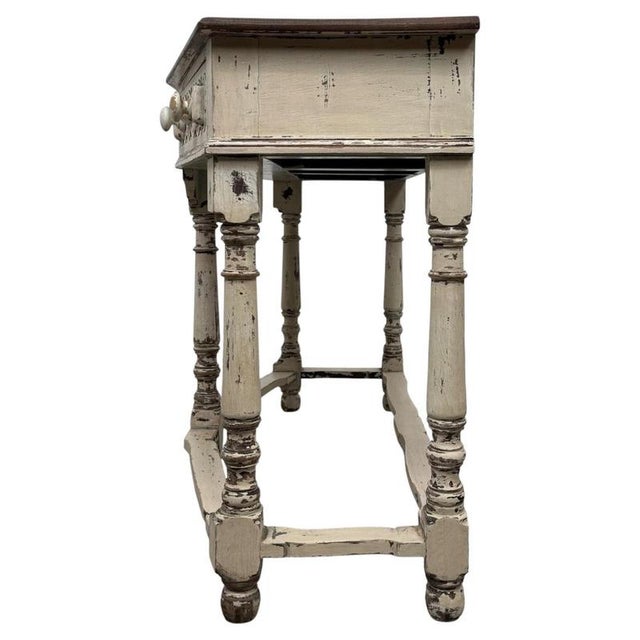 Antique 20th Century English Country House Oak Console Table For Sale - Image 11 of 12