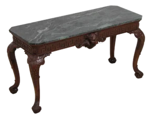 Ardley Hall Marble Top Lion Mask Table