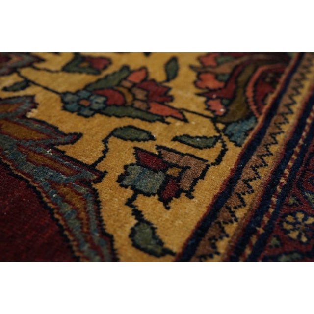 Antique Red Farahan Persian Area Rug For Sale - Image 4 of 9