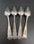 Victorian Antique Aurora Royal 1890 Silverplate Fruit Orange Spoons Engraved With "Ella" - Set of 4 For Sale - Image 3 of 9