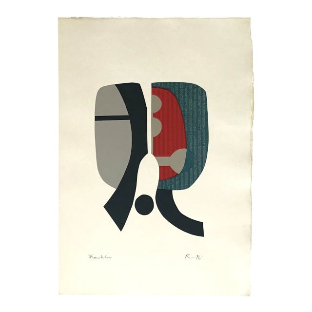 Ronald King Signed Screenprint Frankeleyn 1967 For Sale