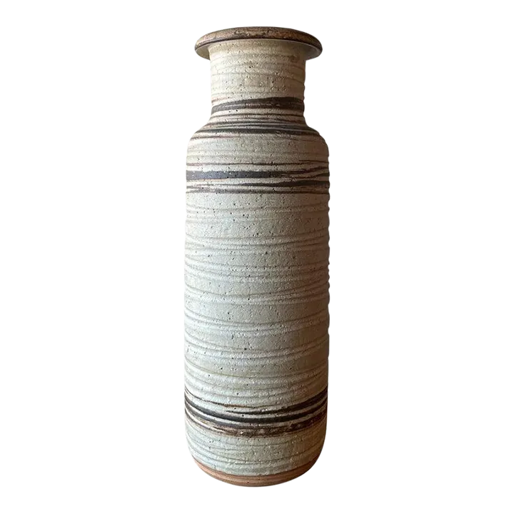 1960s Tall Art Pottery Vase by Bitossi for Rosenthal Netter | Chairish