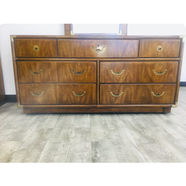 Vintage Drexel Heritage Accolade Collection Dresser and Mirror Chairish