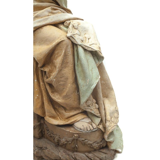 Adelaïde Maeterlinck-Lefebvre, Virgin and Child, 1890s, Plaster For Sale - Image 3 of 18