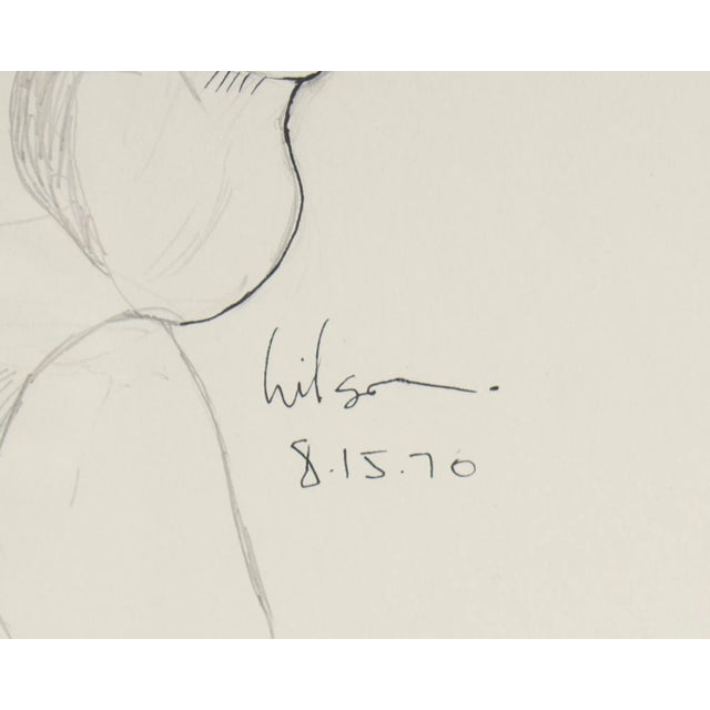 Drawing/Sketching Materials 1970 Ink and Pencil Drawing of a Woman by Harry Hilson For Sale - Image 7 of 8
