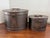 Late 19th or Early 20th Century Antique Hammered Metal Hat Boxes, Hinged Lids with Coper Bands. Capable of Locking. No...
