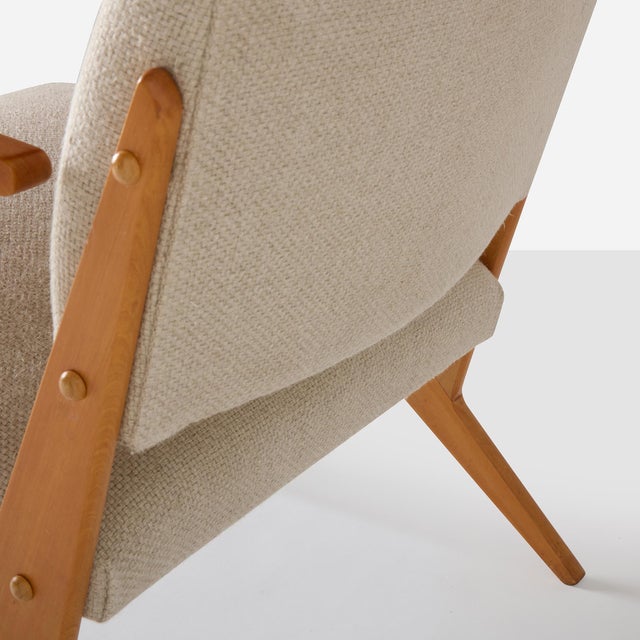 1950s 1950s solid caviúna wood Armchair Attributed to José Zanine Caldas for Móveis Artísticos Z For Sale - Image 5 of 10