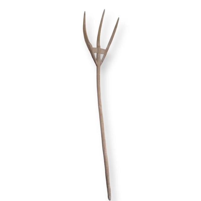 Farmhouse Antique 19th Century Wooden Hay Fork For Sale - Image 3 of 4