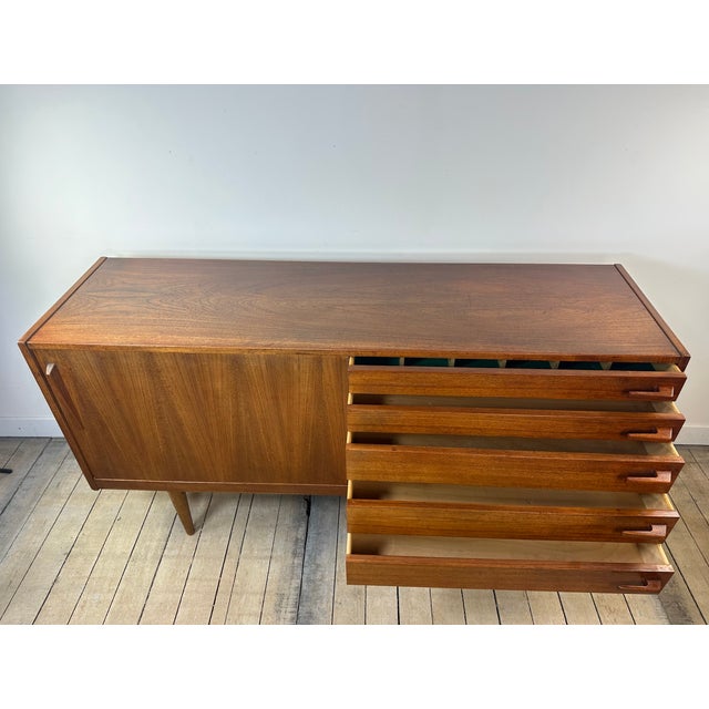 Brown Vintage Scandinavian Teak Sideboard, 1970s For Sale - Image 8 of 11