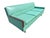 1960s Mid-Century Modern Turquoise & Walnut Sofa For Sale - Image 5 of 6