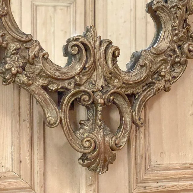 Antique Italian Baroque Giltwood Wall Mirror For Sale - Image 12 of 12