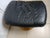 Animal Skin 1980s Black Leather Footstool Wood For Sale - Image 7 of 7