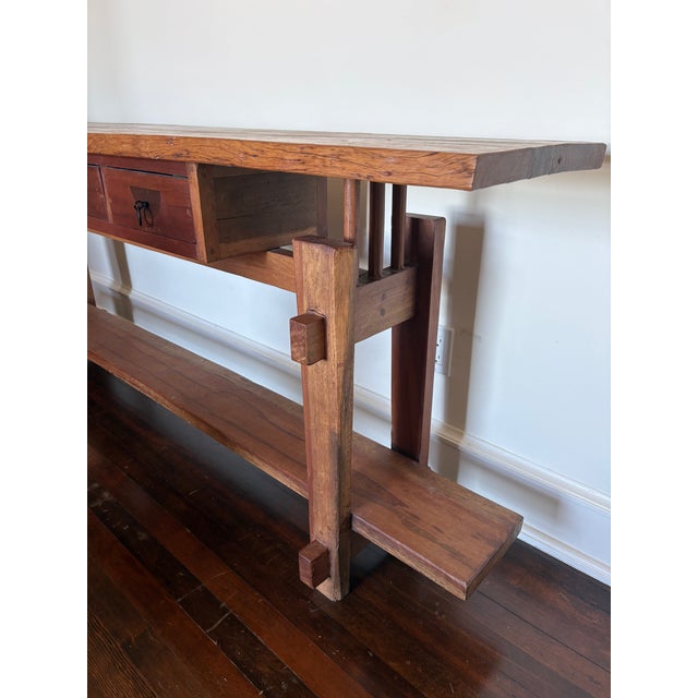 Wood Mango Wood Console With Three Drawers For Sale - Image 7 of 7