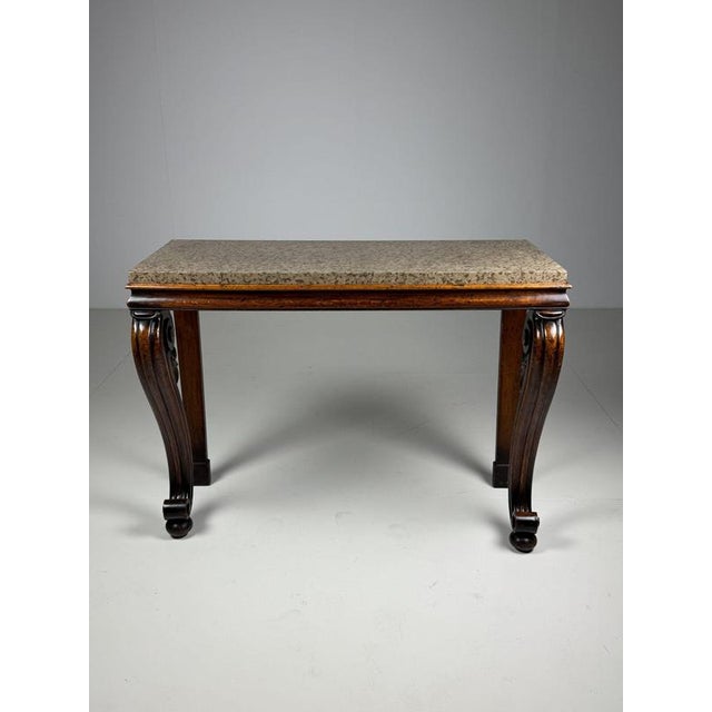 English Console Table with Marble For Sale - Image 17 of 18