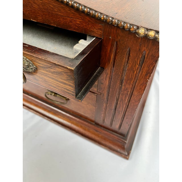 Early 20th Century Antique English Silverware/Flatware Cabinet For Sale - Image 9 of 12