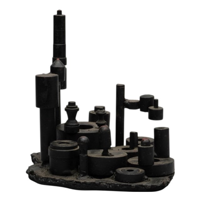 Rudolf Bucholt, Industrial Landscape Sculpture, 1960s, Metal For Sale