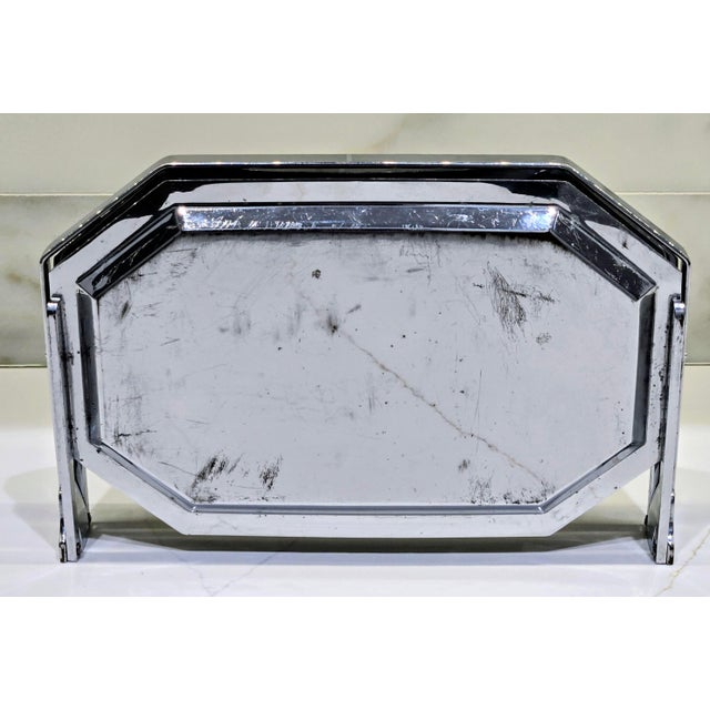 1930s Chase Brass & Copper Company Art Deco Chrome Three-Tier Octagonal Serving Stand For Sale - Image 11 of 11