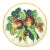 Vintage 11” Italian Renaissance Revival Hand Painted Apple Cherry Fruit Plate Made in Italy Faïence Ceramic For Sale