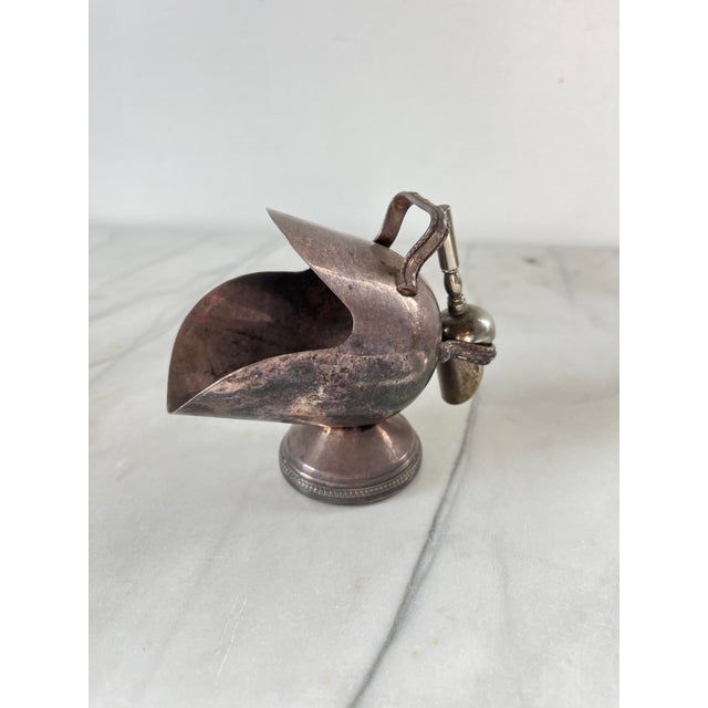 Vintage Silver-Plated Sugar Scuttle With Matching Scoop For Sale - Image 11 of 13