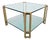 Regency Model T24 Coffee Table in Brass and Glass by Peter Ghyczy, 1970s For Sale