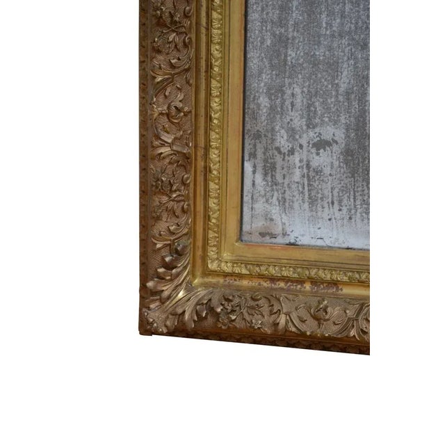 Wood Antique Giltwood Wall Mirror, 1870 For Sale - Image 7 of 13