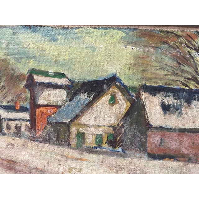 Winter Farmland Scene on Board For Sale In New York - Image 6 of 12