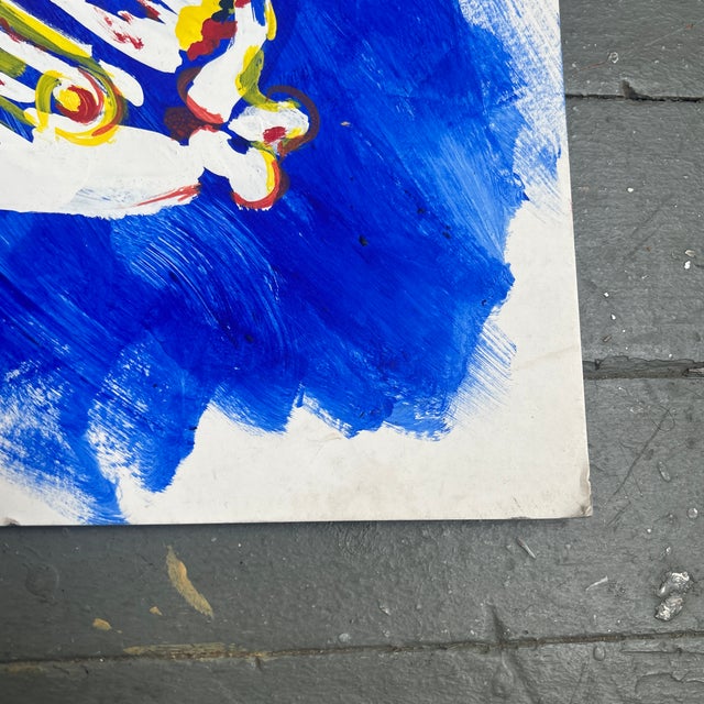 1980s 1980’s Original Abstract Expressionist Fish Painting For Sale - Image 5 of 7