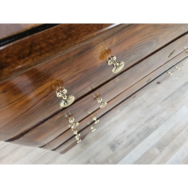 Art Deco Chest of Drawers in Walnut and Brass, 1940 For Sale - Image 9 of 18