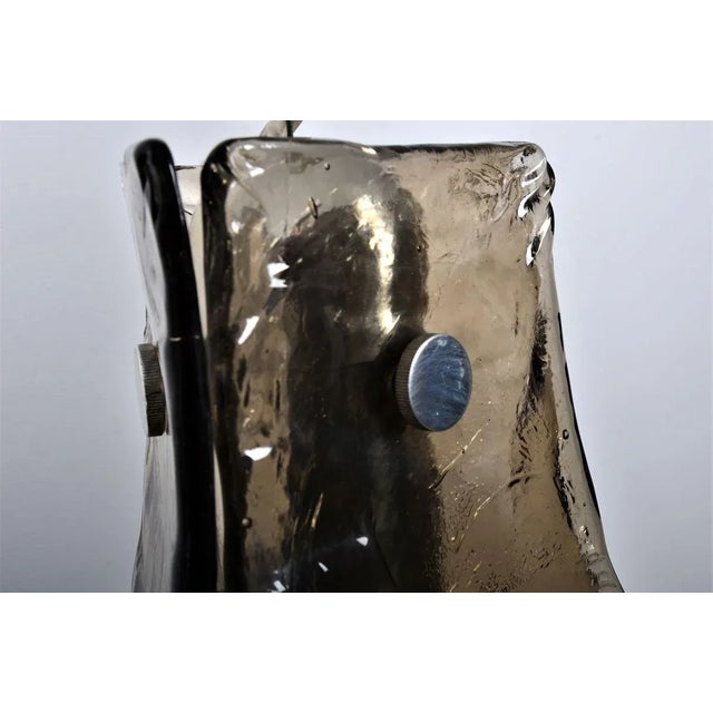 Brown Vintage Murano Glass Flower Lamp from Kalmar Franken For Sale - Image 8 of 11