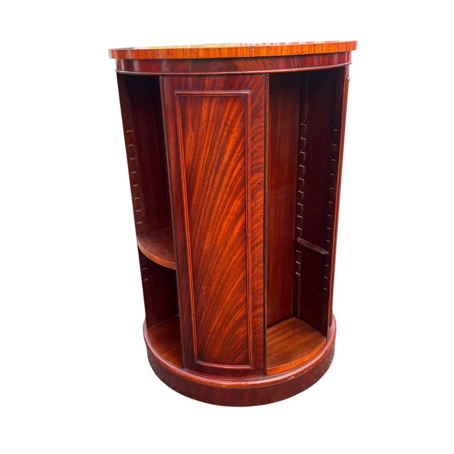 Wood Late 20th Century Mahogany Revolving Bookcase Ethan Allen For Sale - Image 7 of 12