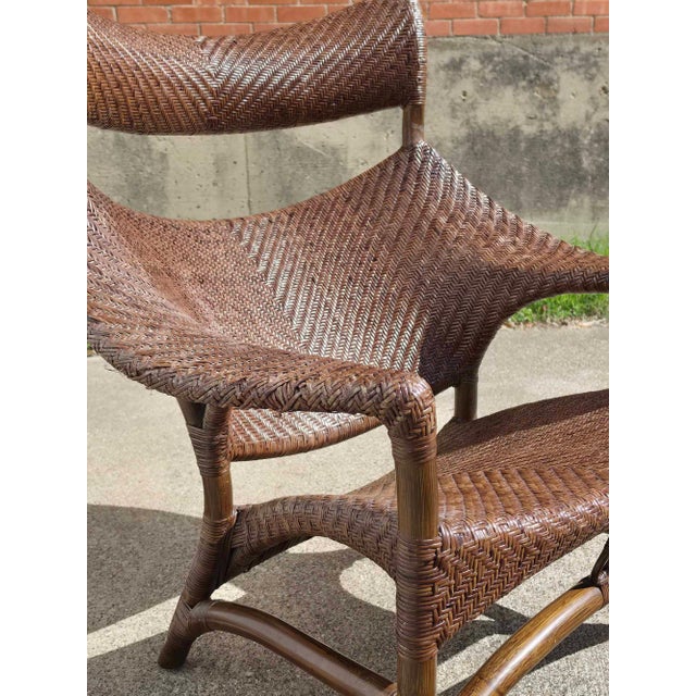 1980s Yuzuro Yamakawa Lounge Chair and Ottoman For Sale - Image 5 of 10