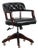 Chesterfield Office Chair in Cowhide Leather on Wheels For Sale