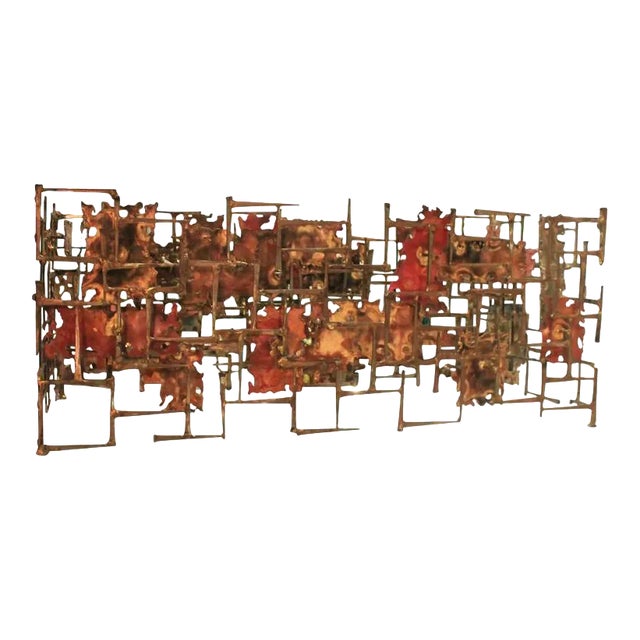 Metal Silas Seandel Brutalist Copper Nailhead Coffee Table For Sale - Image 7 of 7