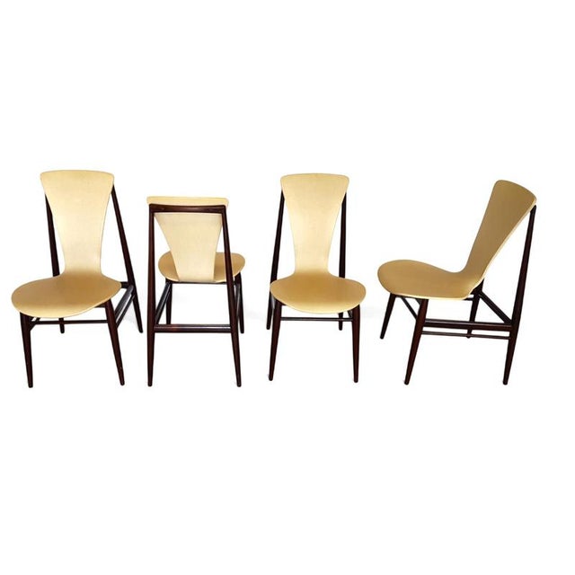 Brown Dining Chairs in Rosewood by Inger Klingenberg, 1959, Set of 4 For Sale - Image 8 of 8
