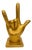 Pop Art I Love You-Hand Symbol Gold Tabletop Figurine For Sale