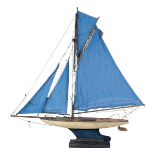 Old Star Wood & Tin Pond Yacht Southport, England, circa 1950. For Sale