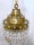 Traditional Vintage Italian Brass Upside Down Layered Cake Chandelier For Sale - Image 3 of 7