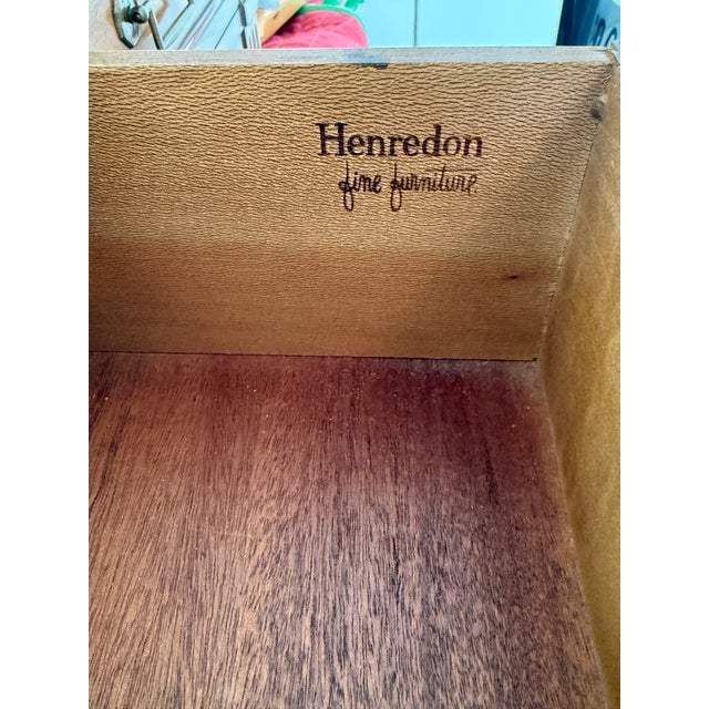 Vintage Henredon French Neoclassical/Louis XVI-style chest of drawers. High-quality cherry wood construction, fluted...