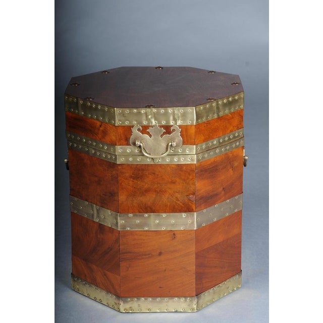 Antique English Mahogany Chest or Ottoman with Brass Fittings For Sale - Image 3 of 16